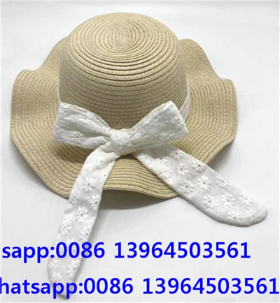 Plážový klobouk Lady Straw Bowknot