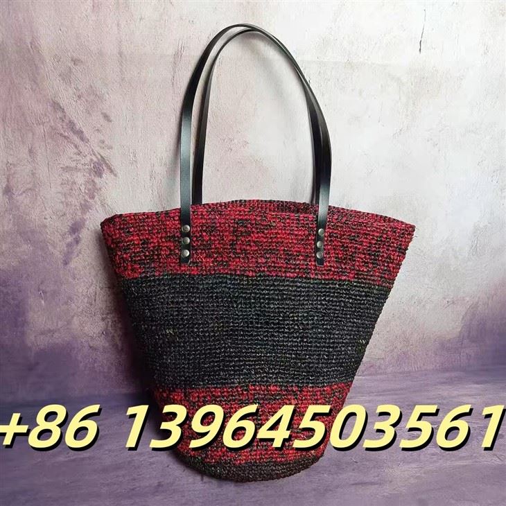 Letní taška na ramenní pláž Raffia