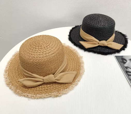 Bowknot papír ručně vyráběný plážový sluneční klobouk