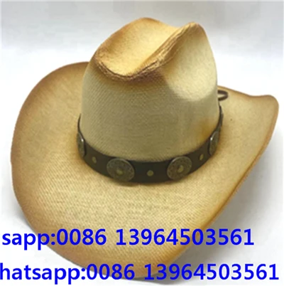 Zoufalý slaměný klobouk Fedora s proužkem knoflíků