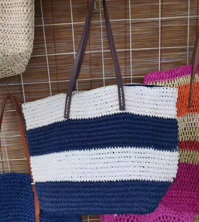 Dámská velká taška Beidge&black Strip