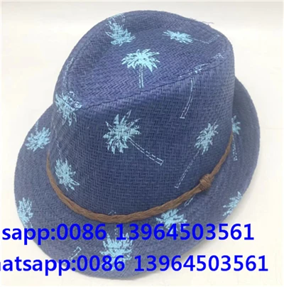 Blue Straw Cowboy Sun klobouk