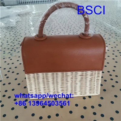 Elegantní tkané slaměné tašky Shopper