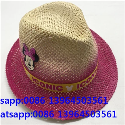 Rose Red Straw Hollow Sun klobouk